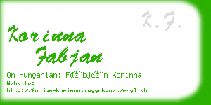 korinna fabjan business card